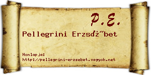 Pellegrini Erzsébet névjegykártya