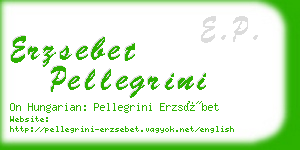 erzsebet pellegrini business card